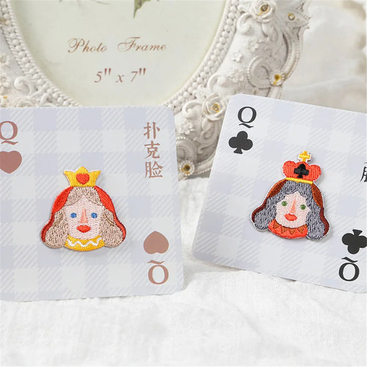 Cartoon King/Queen Card Embroidered Patch