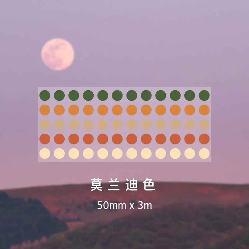 mgcity Washi Paper Color Dot Sticker Roll