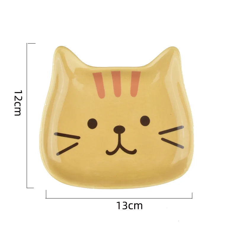 Fuku Fuku Nyanko Ceramic Cat Plate