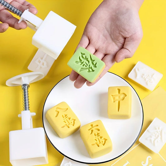 Mahjong Tile Shaped Mooncake Mold Set