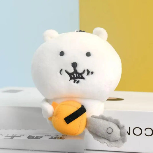 Joke Bear Anime Plush Keychain Cute Polar Bear Bag Pendant Kawaii Soft Stuffed Accessories Animal Toys For Birthday Gift