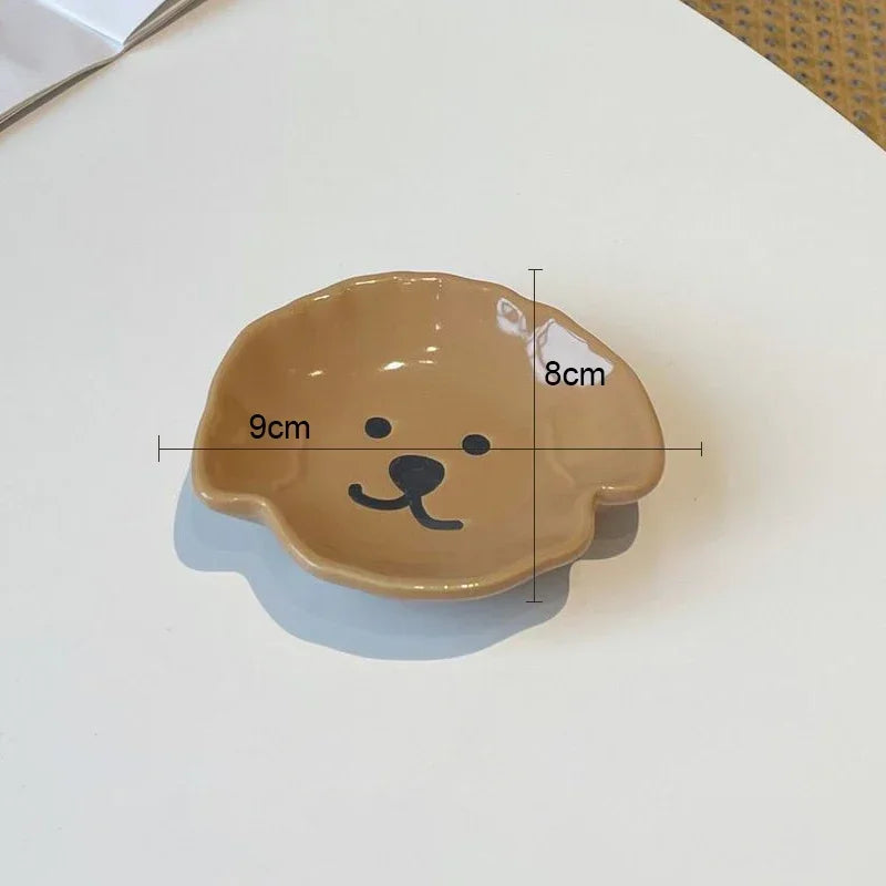 Dog/Bear Ceramic Sauce Dish