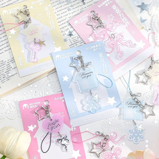 Lighthearted Acrylic Pendant Keychain