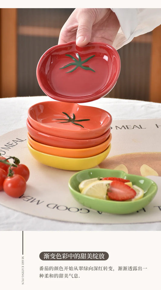 Tomato Shaped Ceramic Sauce Dish
