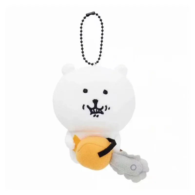 Joke Bear Anime Plush Keychain Cute Polar Bear Bag Pendant Kawaii Soft Stuffed Accessories Animal Toys For Birthday Gift