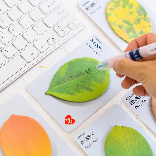 25 Sheet Die-Cut Leaf Memo Pad