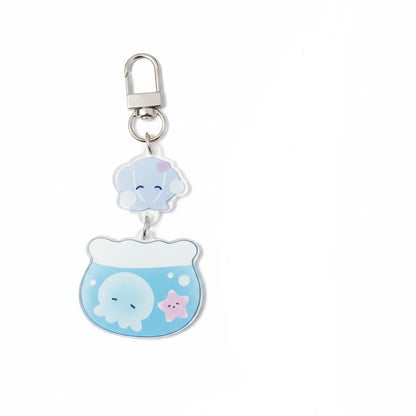 DAISO KOREA Summer Glossy 2026  Octopus Keyring