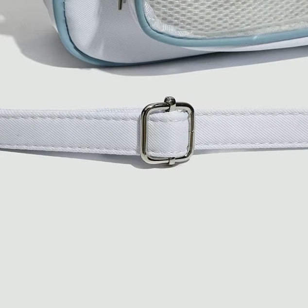 PU Leather Cat Trapezoid Ita Crossbody Bag