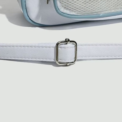 PU Leather Cat Trapezoid Ita Crossbody Bag