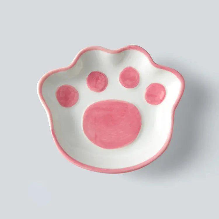 Pink Ceramic Cat Paw Sauce Dish