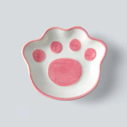Pink Ceramic Cat Paw Sauce Dish
