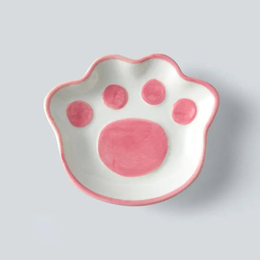 Pink Ceramic Cat Paw Sauce Dish