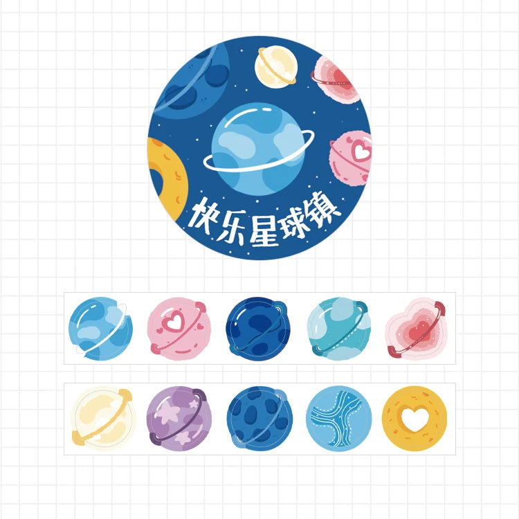 [COLENTH Selected] Elementary 100pcs/roll Kawaii Cartoon Washi Tape Decorative Adhesive Dot Masking Tape Stickers Scrapbooking DIY Stationery Tape