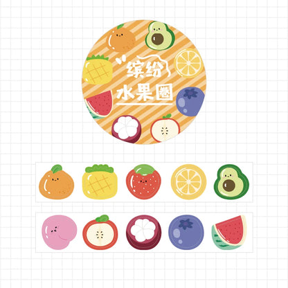 [COLENTH Selected] Elementary 100pcs/roll Kawaii Cartoon Washi Tape Decorative Adhesive Dot Masking Tape Stickers Scrapbooking DIY Stationery Tape