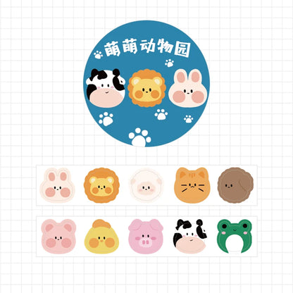 [COLENTH Selected] Elementary 100pcs/roll Kawaii Cartoon Washi Tape Decorative Adhesive Dot Masking Tape Stickers Scrapbooking DIY Stationery Tape
