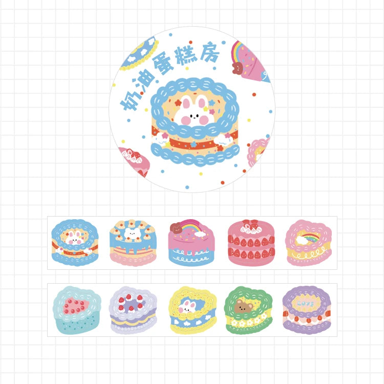 [COLENTH Selected] Elementary 100pcs/roll Kawaii Cartoon Washi Tape Decorative Adhesive Dot Masking Tape Stickers Scrapbooking DIY Stationery Tape