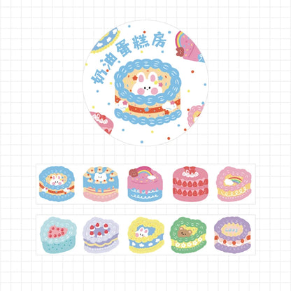 [COLENTH Selected] Elementary 100pcs/roll Kawaii Cartoon Washi Tape Decorative Adhesive Dot Masking Tape Stickers Scrapbooking DIY Stationery Tape