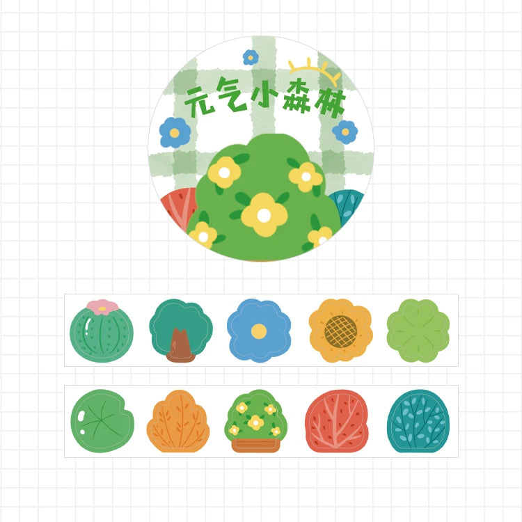[COLENTH Selected] Elementary 100pcs/roll Kawaii Cartoon Washi Tape Decorative Adhesive Dot Masking Tape Stickers Scrapbooking DIY Stationery Tape