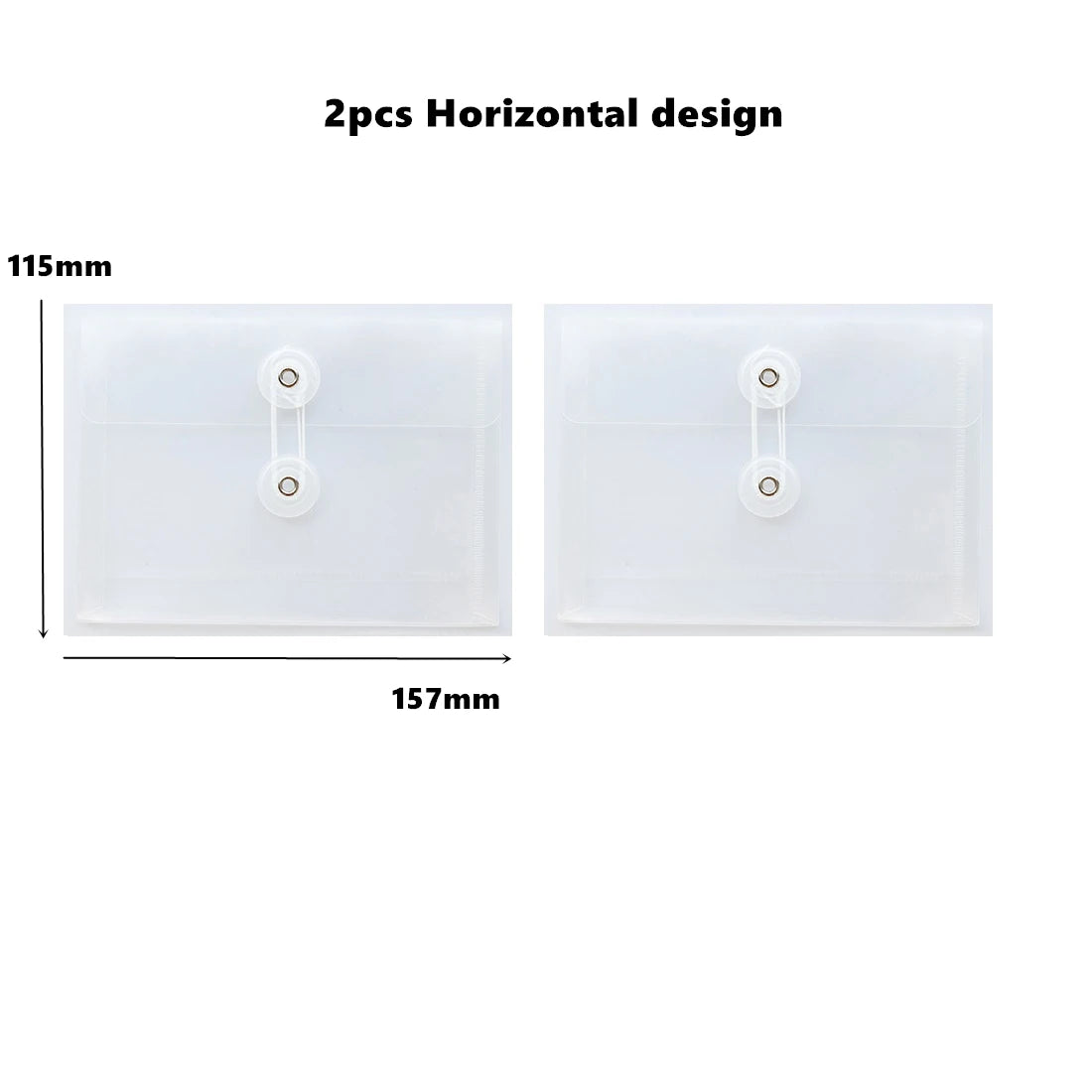 A6 Mini Transparent Document Case Pack of 2