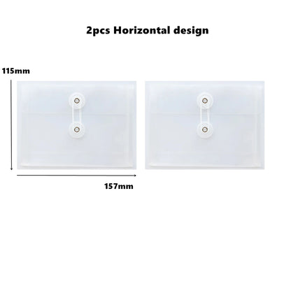 A6 Mini Transparent Document Case Pack of 2