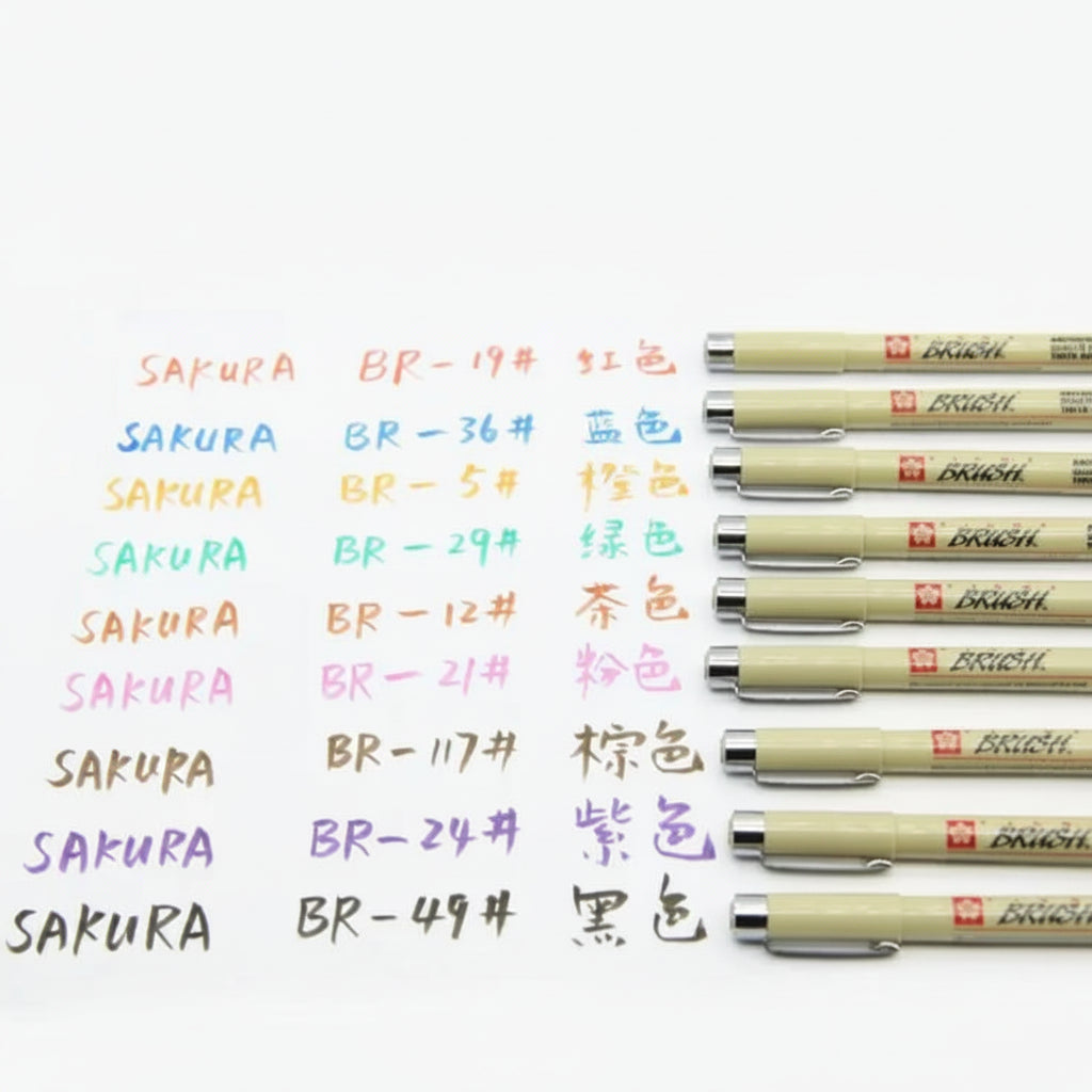 SAKURA PIGMA Colored Brush Pens