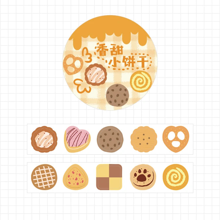 [COLENTH Selected] Elementary 100pcs/roll Kawaii Cartoon Washi Tape Decorative Adhesive Dot Masking Tape Stickers Scrapbooking DIY Stationery Tape