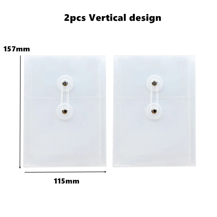 A6 Mini Transparent Document Case Pack of 2