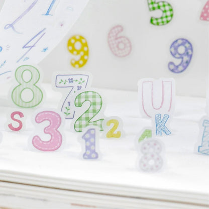 MUGUANG “Daily ‘Composition” Number and Letter Sticker Roll