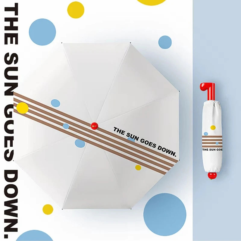 Colorful Spotted UV Resistant Folding Umbrella