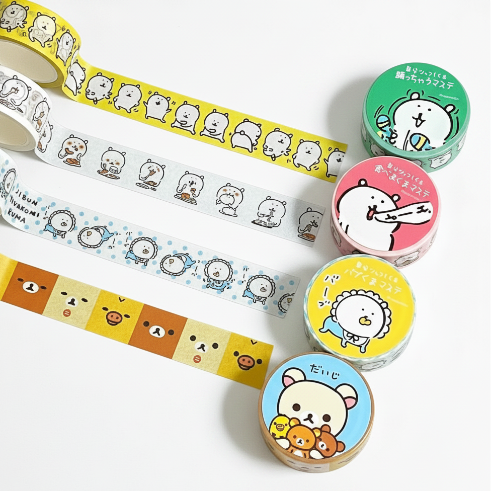 San-X Bear Characters Washi Tape Roll