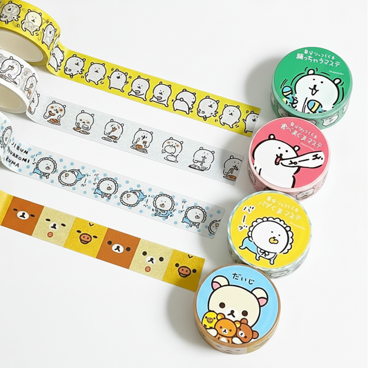San-X Bear Characters Washi Tape Roll