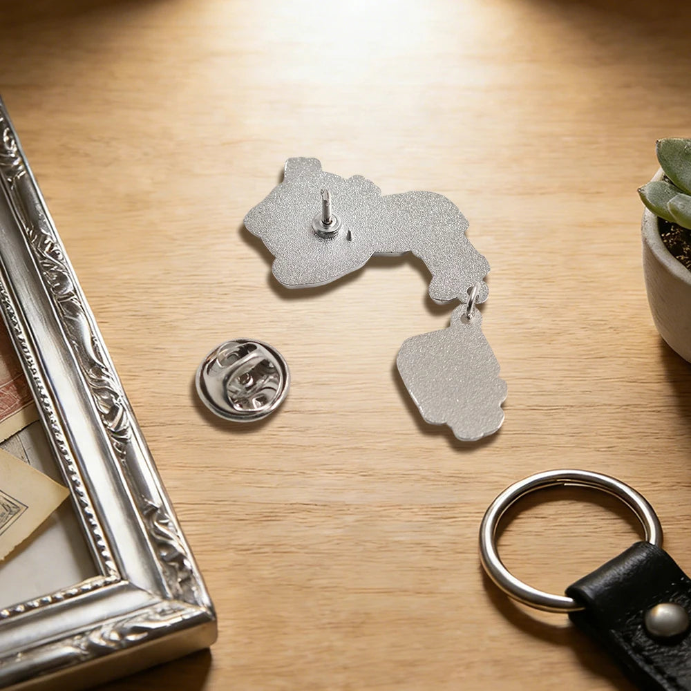 Yotsuba Attacking Cardboard Robot Enamel Pin