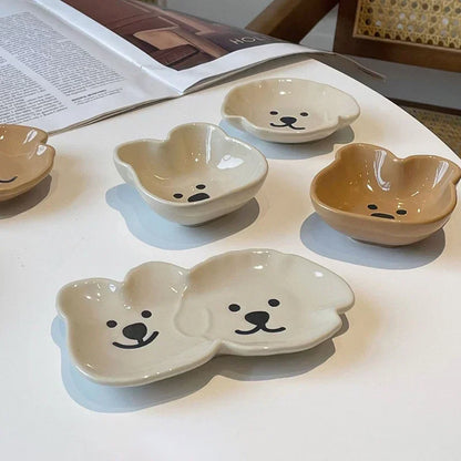 Dog/Bear Ceramic Sauce Dish