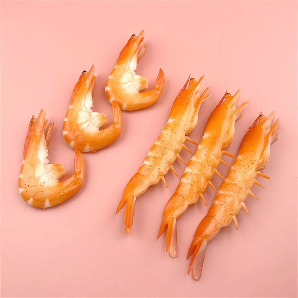 Simulation PVC Prawn Keychain