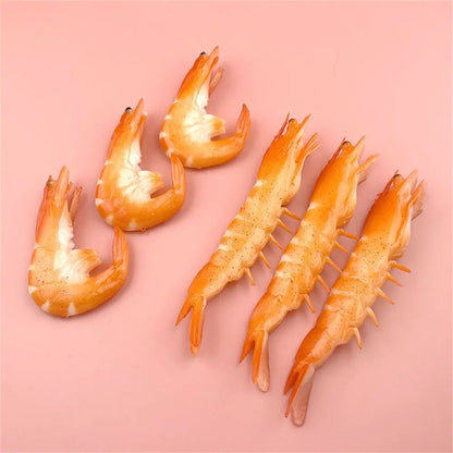 Simulation PVC Prawn Keychain