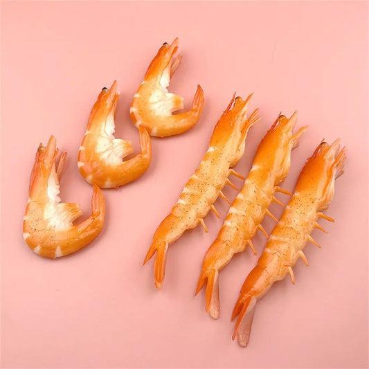 Simulation PVC Prawn Keychain