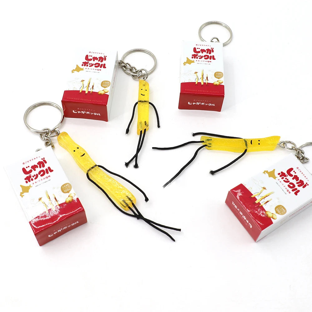 Simulated Box of Jaga Pokkuru (じゃがポックル) Potato Sticks Keychain