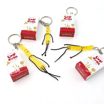 Simulated Box of Jaga Pokkuru (じゃがポックル) Potato Sticks Keychain