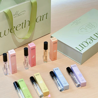 Niche Fresh Fruity Fragrance Mini Sample Perfume Gift Set 7*5ml Long Lasting Peach Coconut Originales High Quality for Women