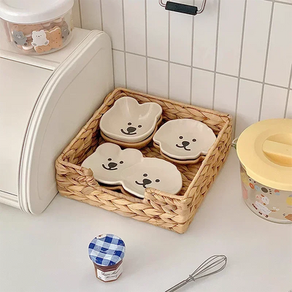 Dog/Bear Ceramic Sauce Dish