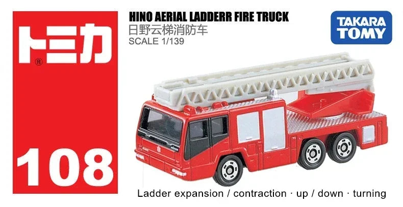 Takara Tomy Tomica Diecast 1/64 Police Car Series Fire Truck Ambulance Vehicle Helicopter Alloy Model Kids Toys Boys