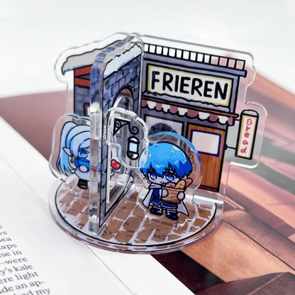 Frieren: Beyond Journey's End Acrylic Stand Figure Frieren Himmel Anime Peripherals Cute Q-version Original Desktop Ornament New