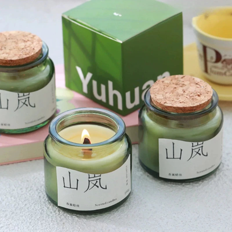 100g Yuhuan 山岚 (Mountain Mist) Themed Soy Wax Aromatherapy Candles