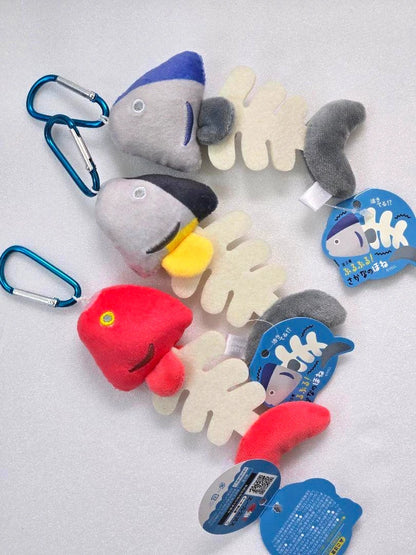 YELL Half Eaten Fish Plush with Carabiner