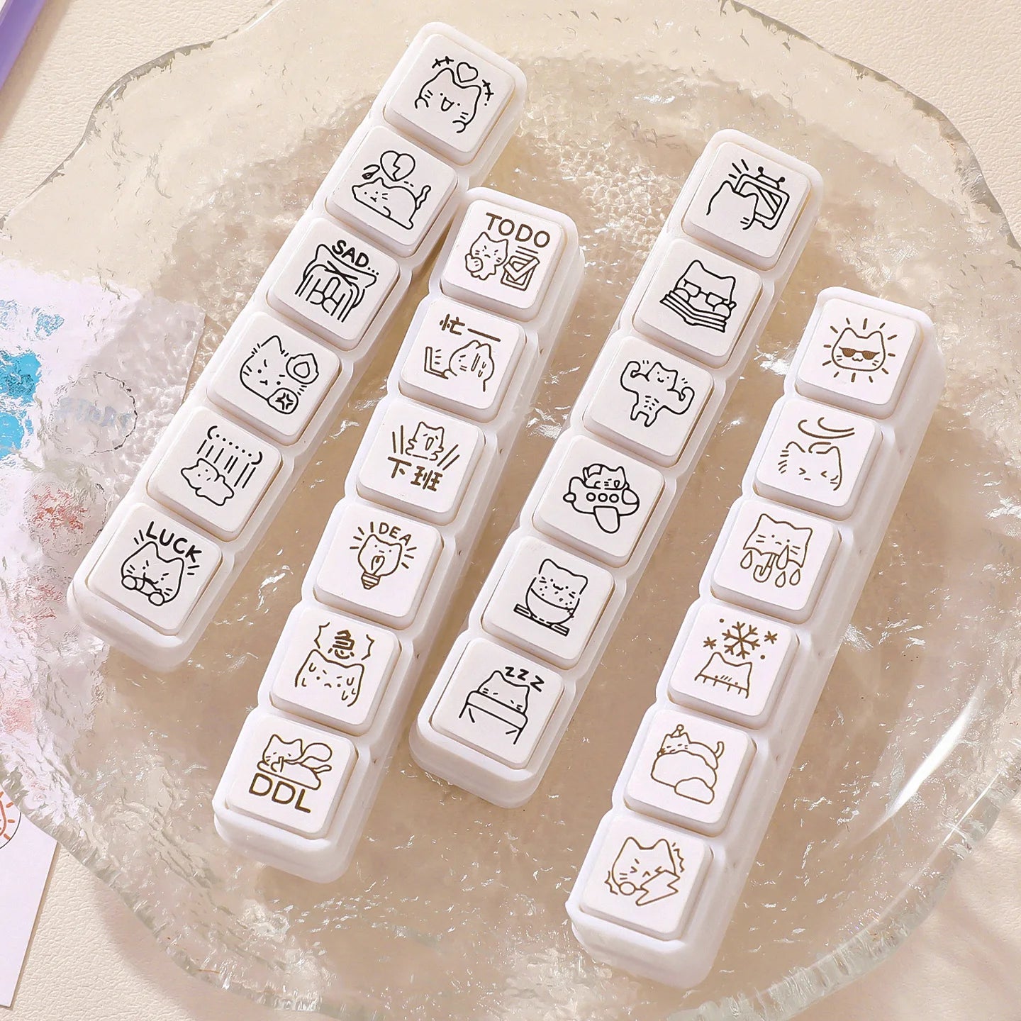 JRNL Co. Cat Emoji Stamp Block Set