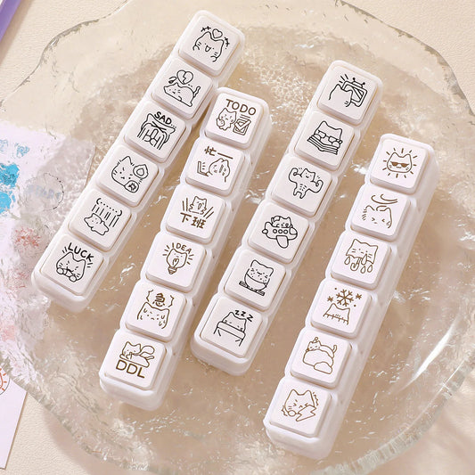 JRNL Co. Cat Emoji Stamp Block Set