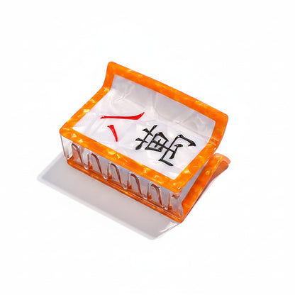 Mahjong Hair Claw Clip