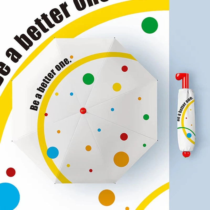 Colorful Spotted UV Resistant Folding Umbrella