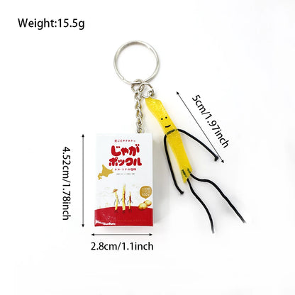 Simulated Box of Jaga Pokkuru (じゃがポックル) Potato Sticks Keychain