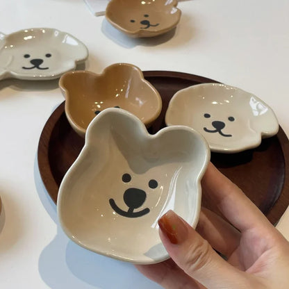 Dog/Bear Ceramic Sauce Dish